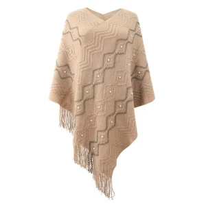 Poncho cape chaud femme