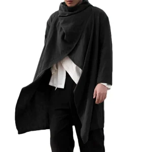 Poncho cape laine homme