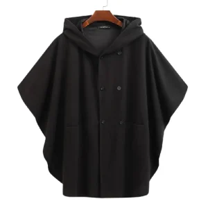Poncho capuche homme