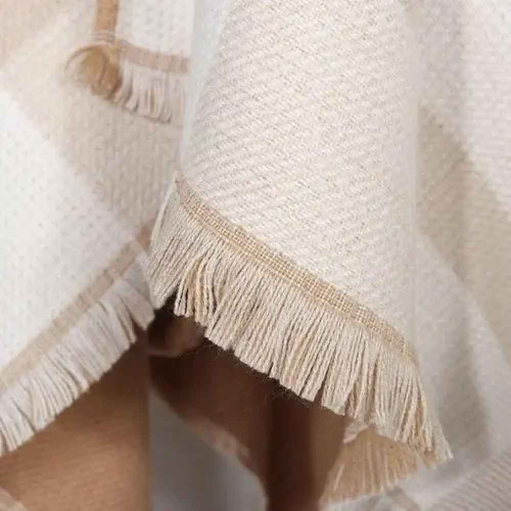 Poncho Chic Femme Beige – Image 3