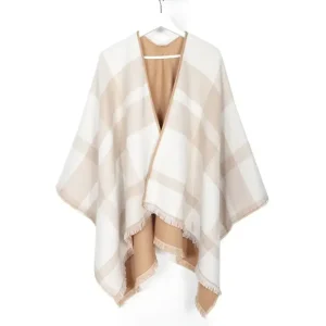 Poncho Chic Femme Beige