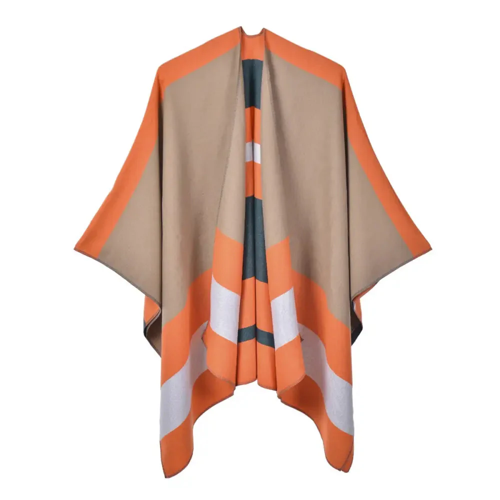Poncho Contrasté Femme – Image 6