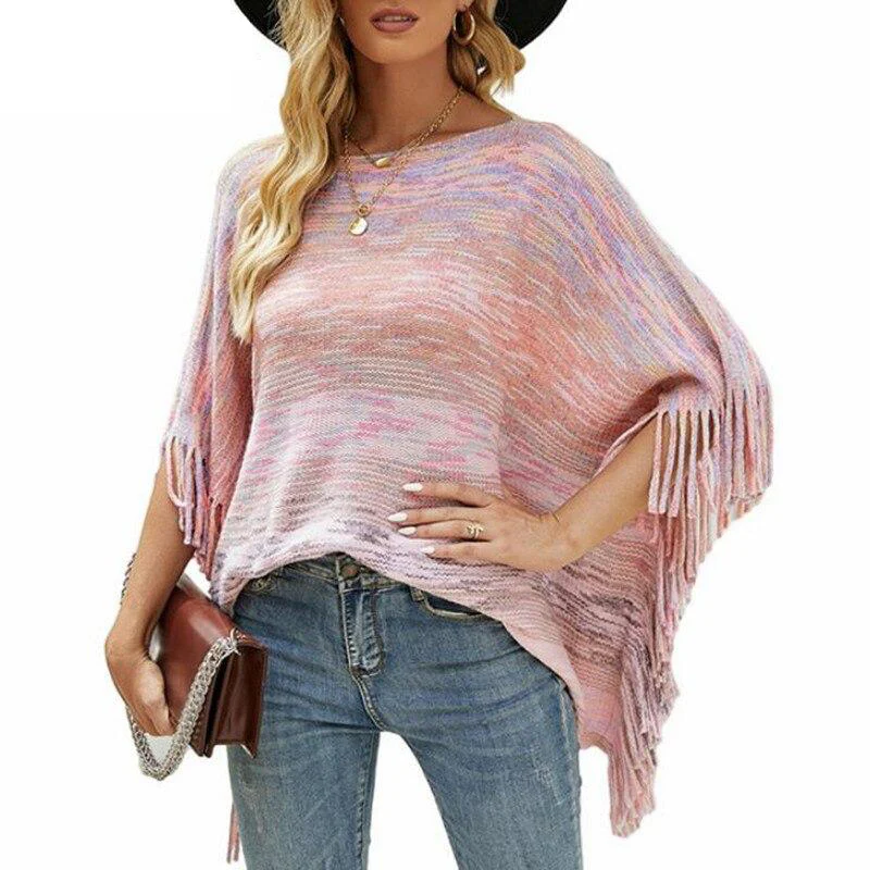 Poncho court femme