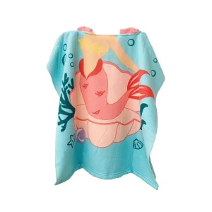 Poncho de bain enfant en coton
