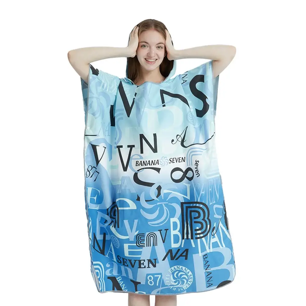 Poncho de plage en microfibre femme – Image 4