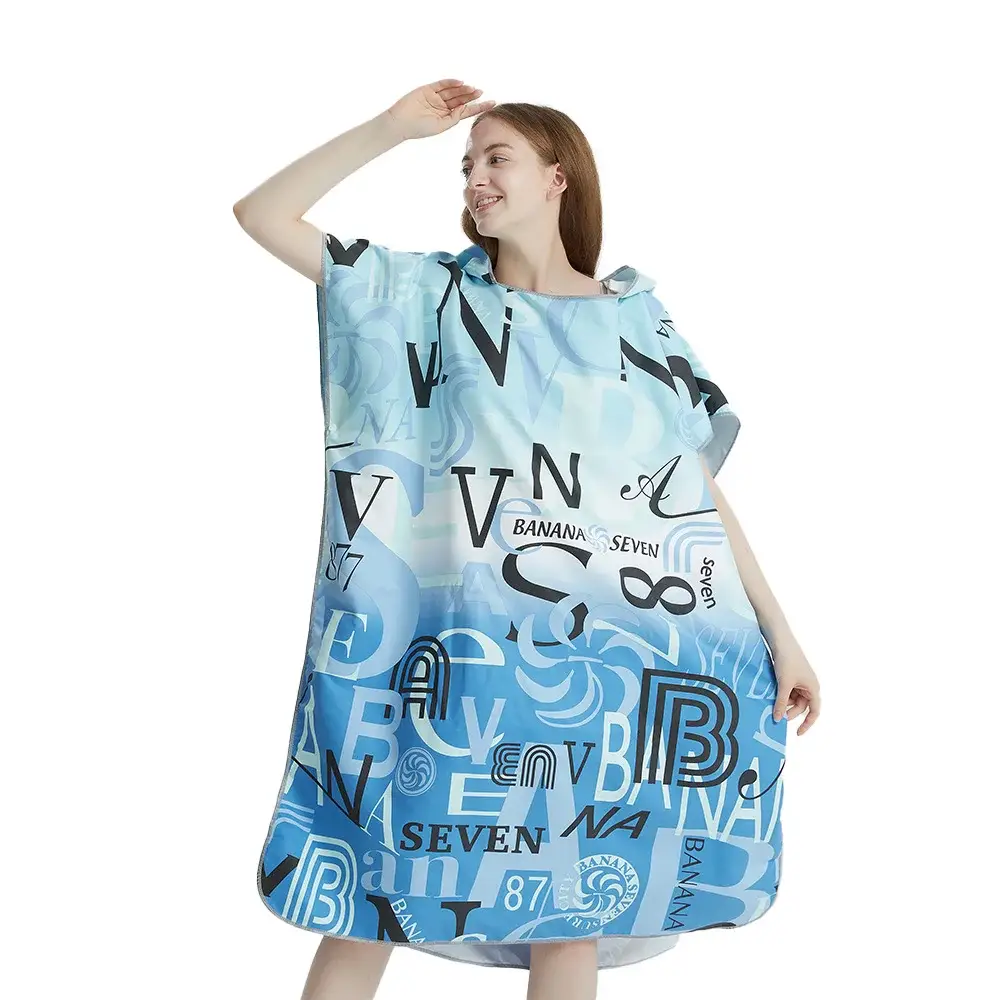 Poncho de plage en microfibre femme – Image 6