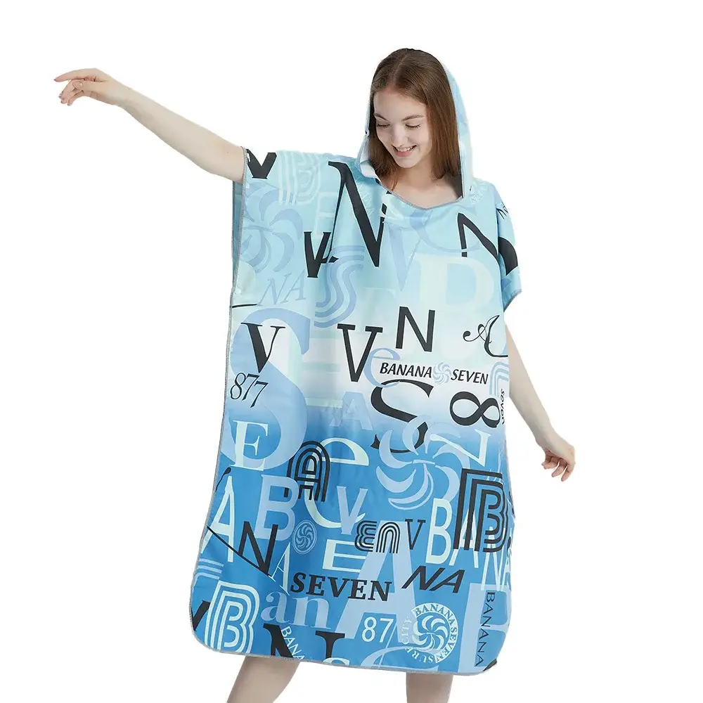 Poncho de plage en microfibre femme – Image 5