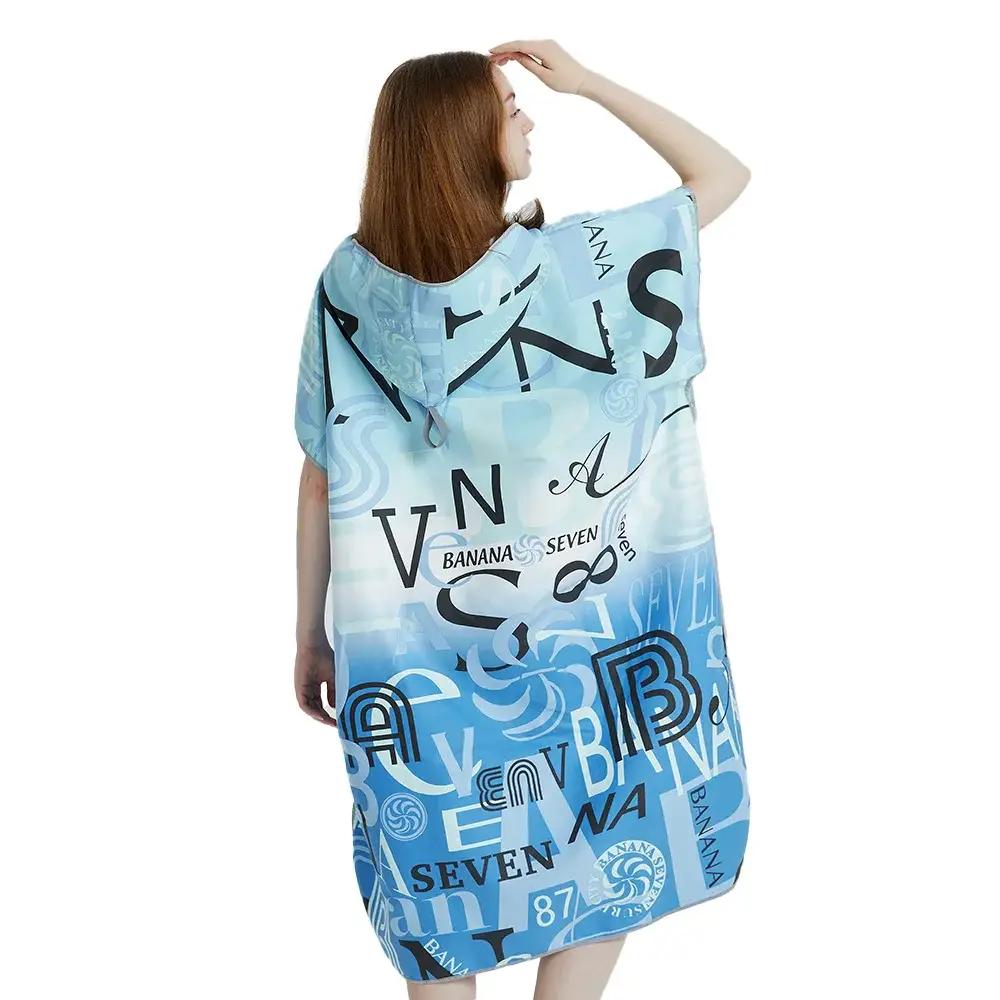 Poncho de plage en microfibre femme – Image 2