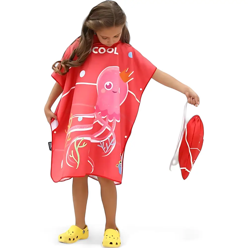 Poncho de plage enfant en dessin animé – Image 4