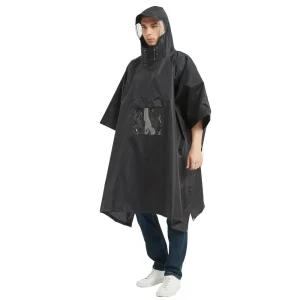Poncho de pluie noir pour hommes