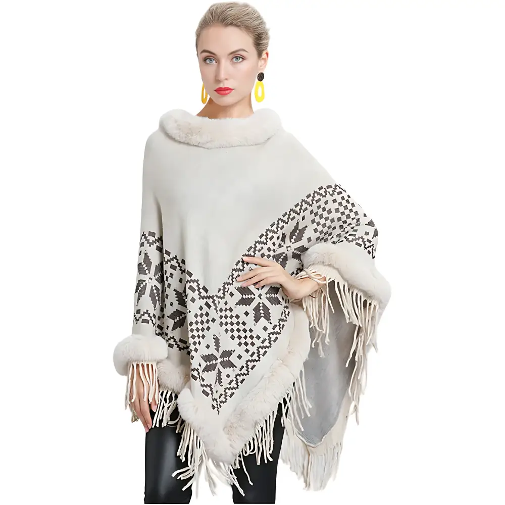 Poncho en polaire femme – Image 2