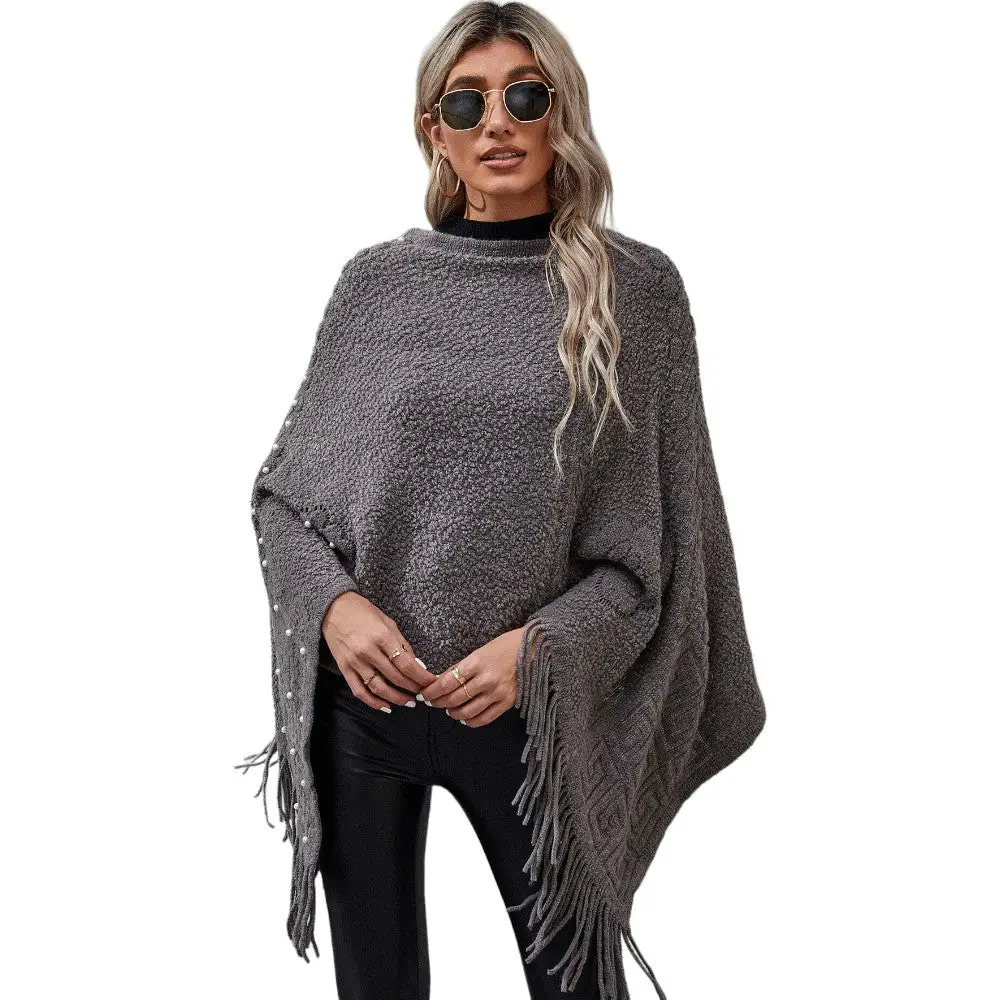 Poncho femme a franges – Image 4