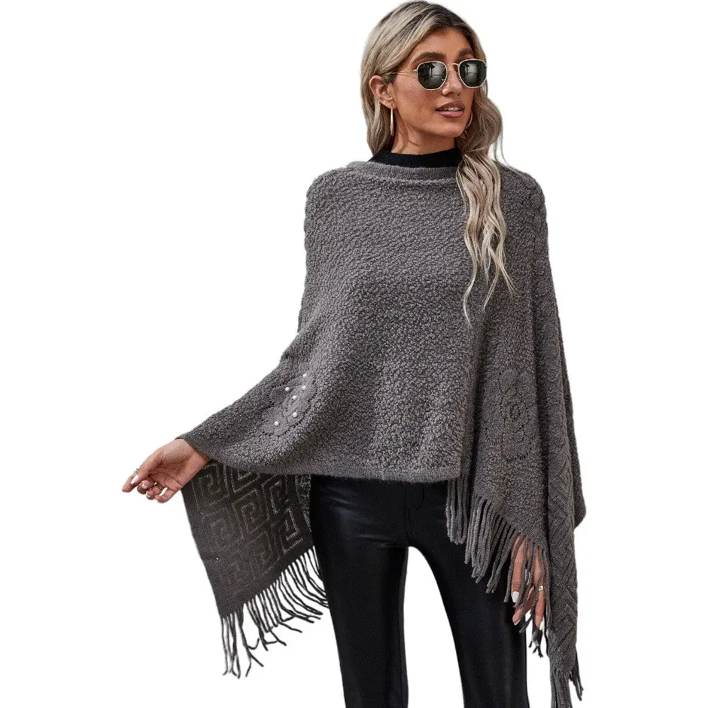 Poncho femme a franges – Image 6