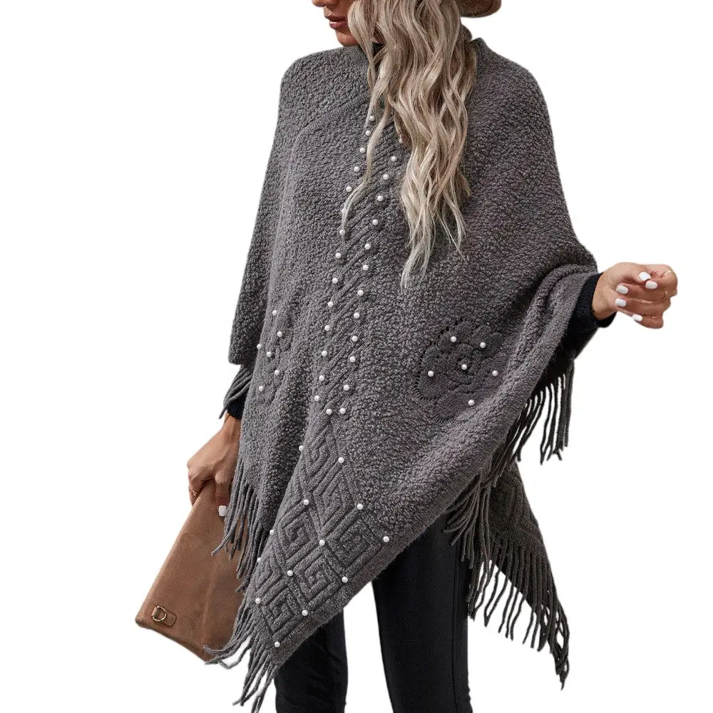 Poncho femme a franges – Image 3