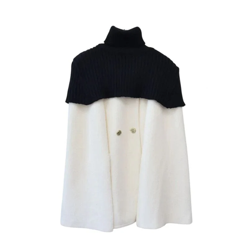 Poncho Femme Cachemire Bi-ton – Image 2