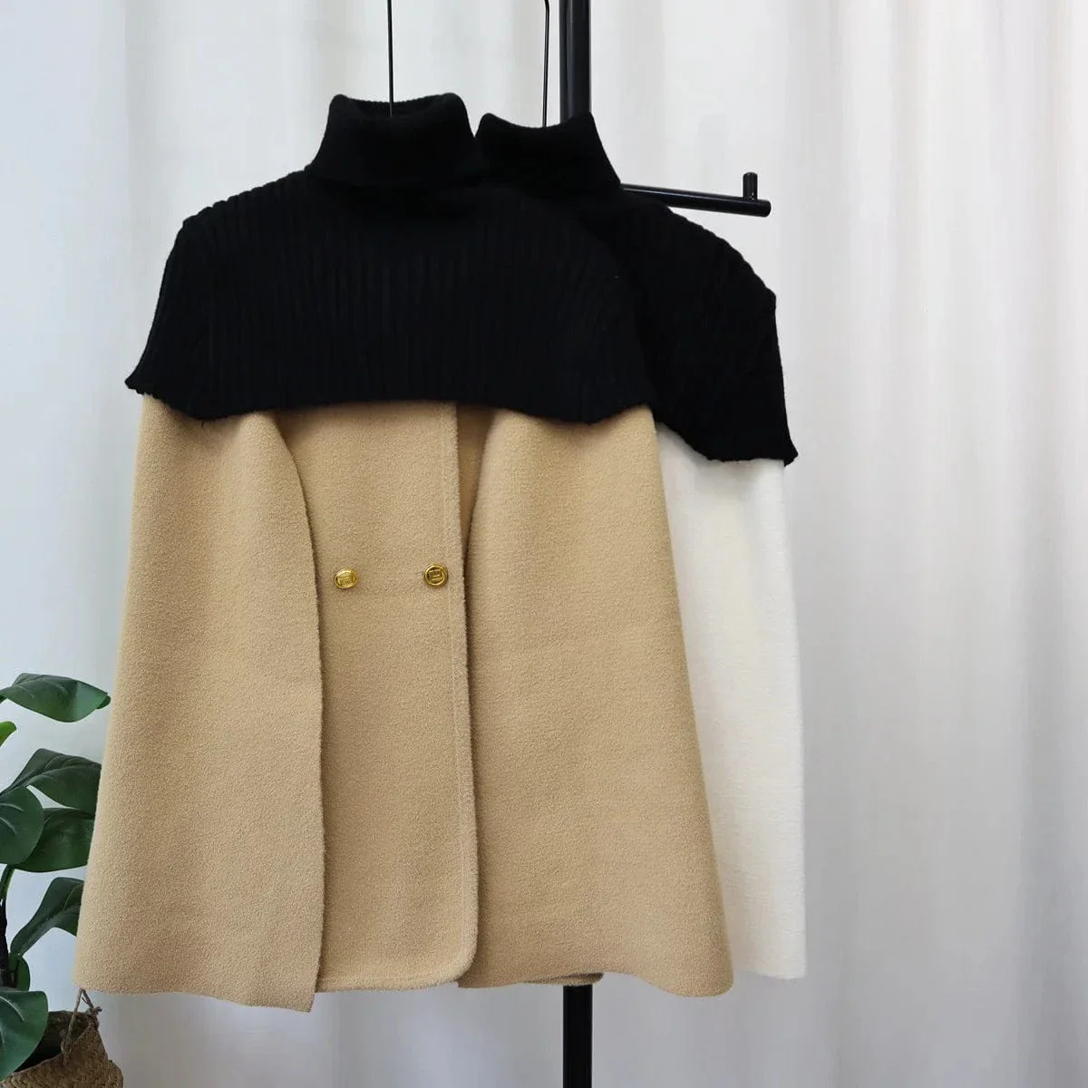 Poncho Femme Cachemire Bi-ton – Image 5