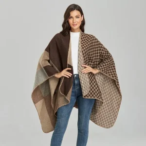 Poncho Femme Carreaux Divers