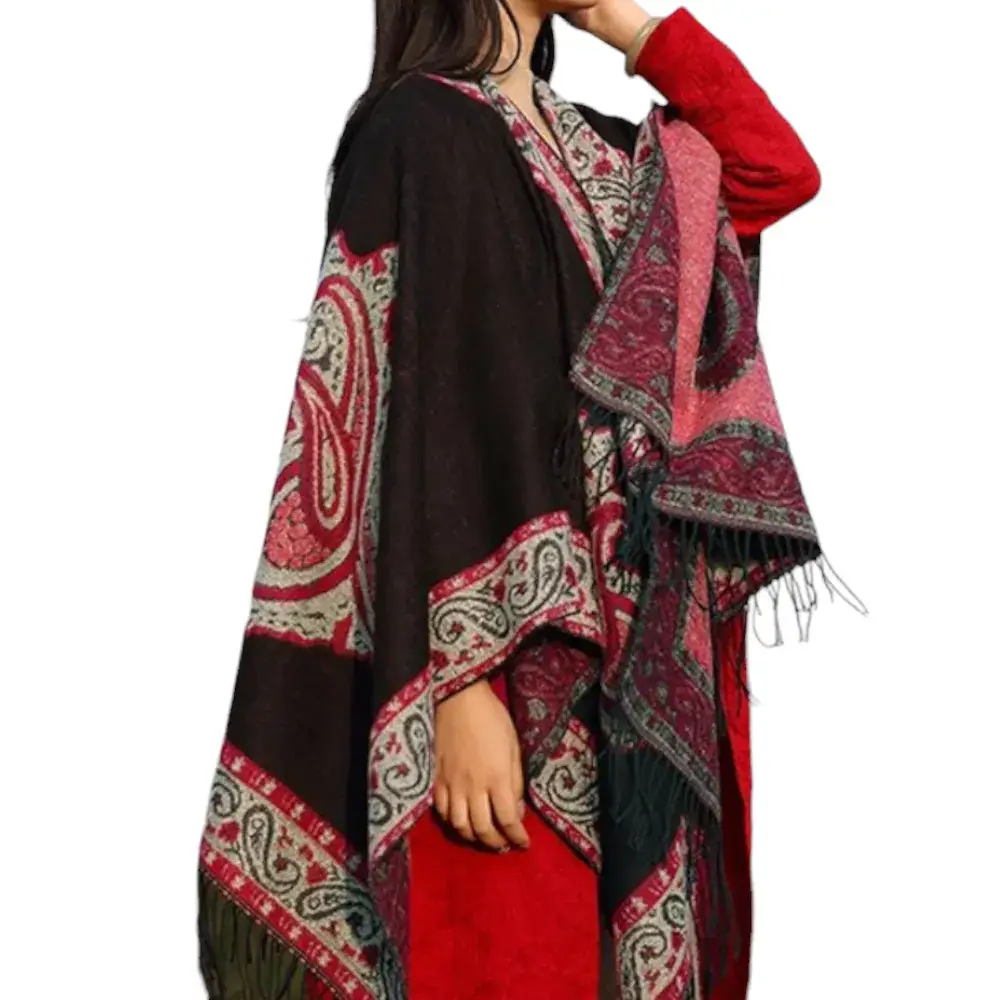 Poncho femme chaud hiver solde – Image 5