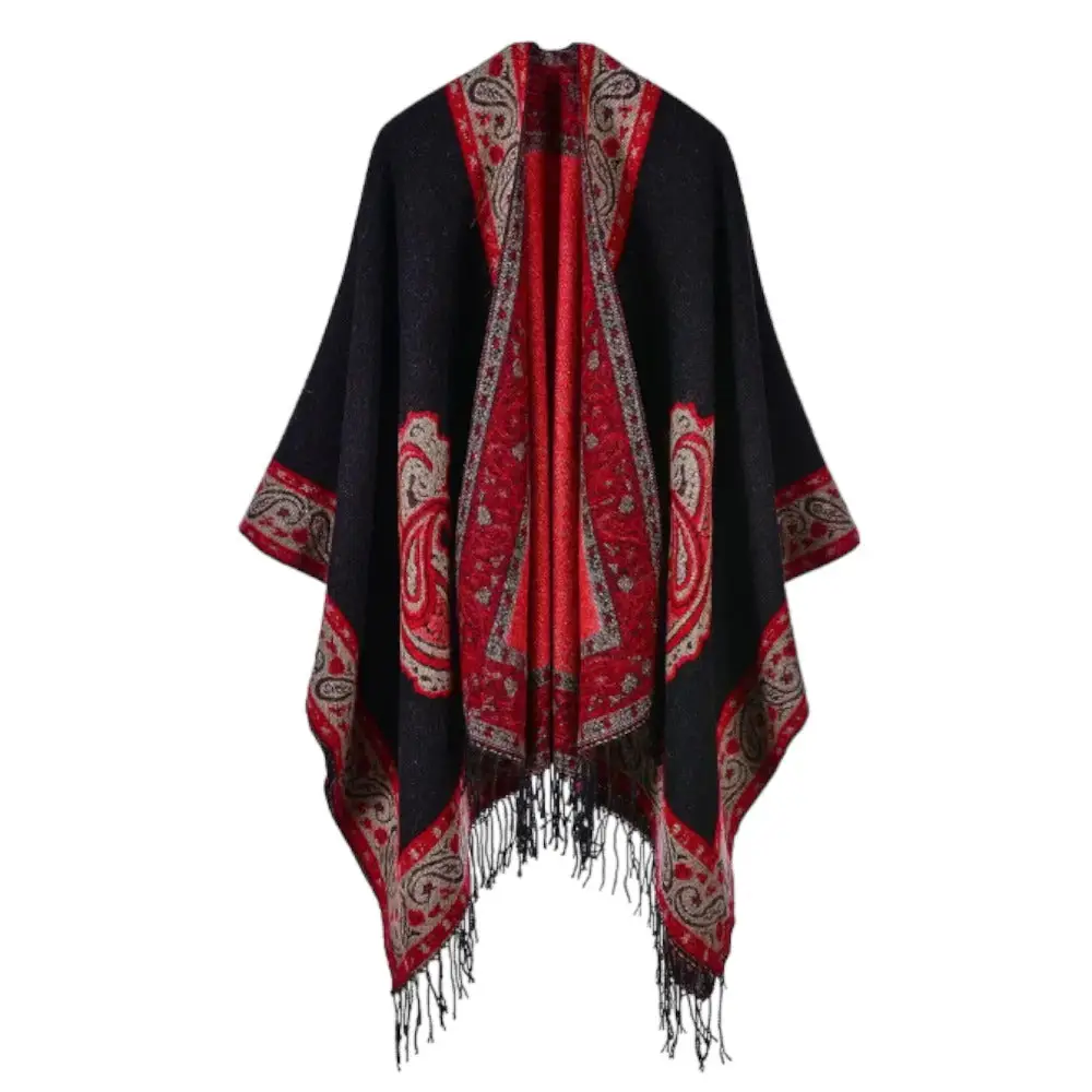 Poncho femme chaud hiver solde – Image 2