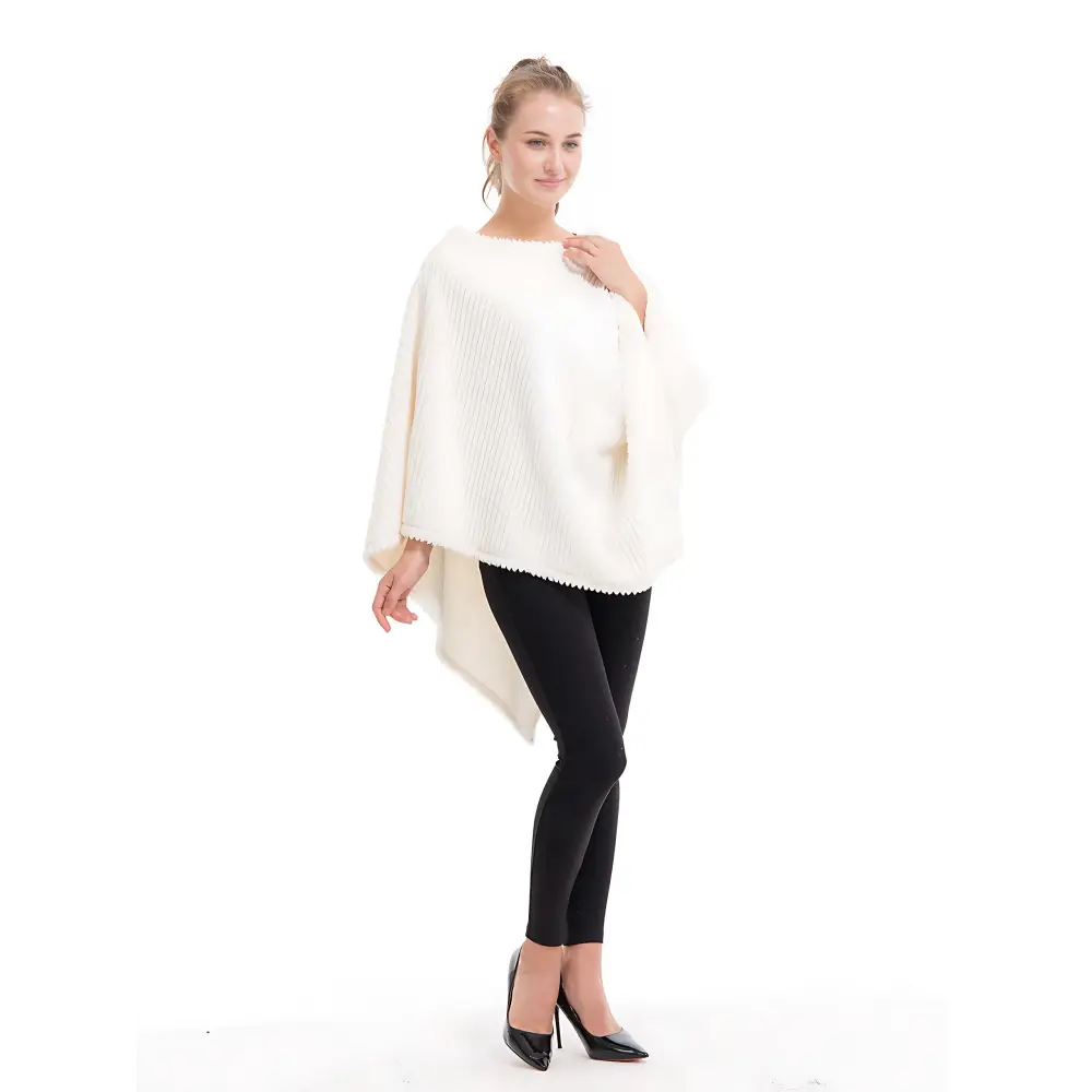 Poncho femme en polaire – Image 3