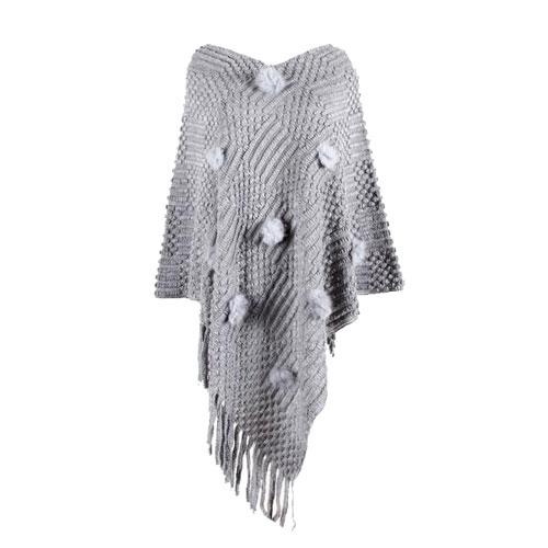 Poncho Pompons-Fin Femme – Image 5