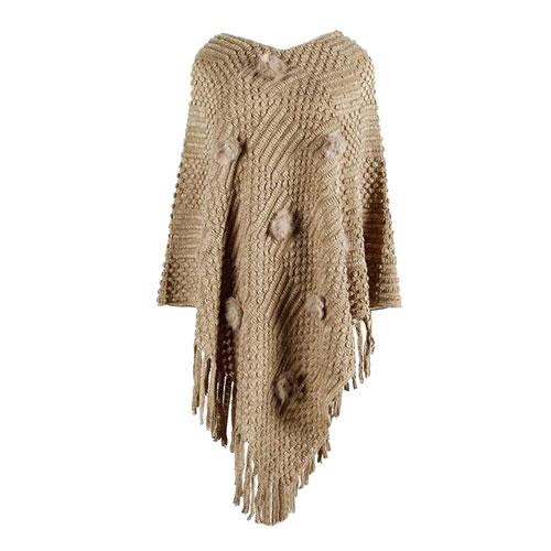 Poncho Pompons-Fin Femme – Image 4