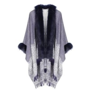 Poncho Fourrure-Fin Femme