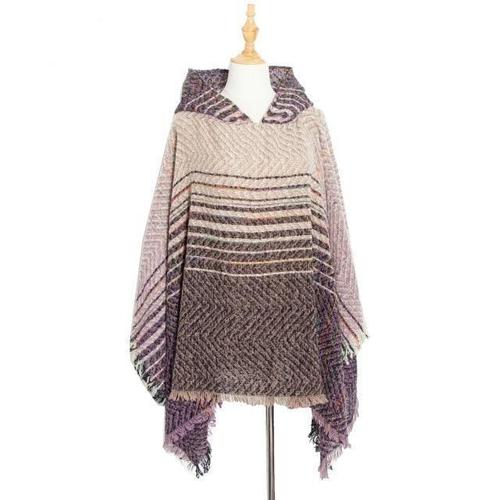 Poncho Rayures-Fin Femme – Image 4