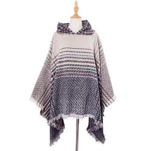 Poncho Rayures-Fin Femme – Image 3