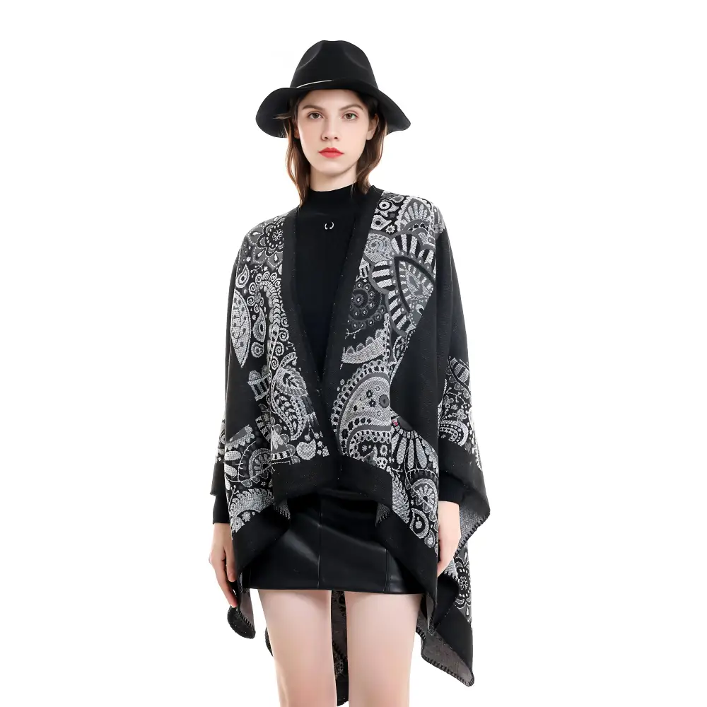 Poncho femme laine cachemire – Image 2