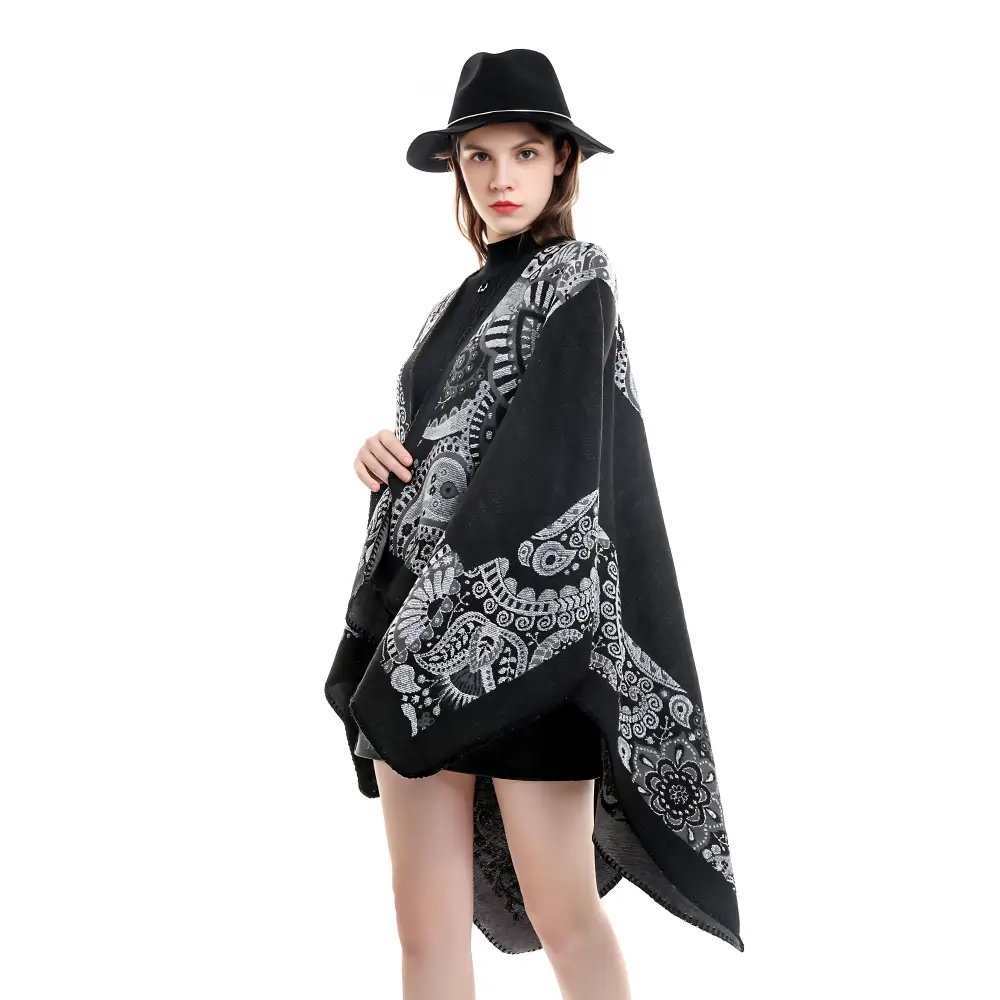 Poncho femme laine cachemire – Image 4