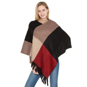 Poncho Laine-Hiver Femme