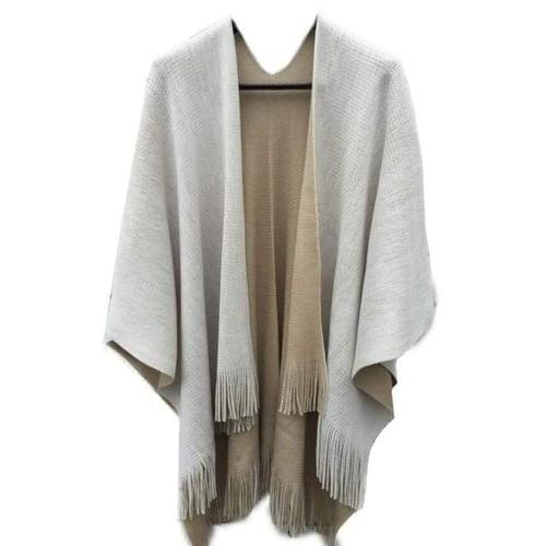 Poncho Uni-Laine Femme
