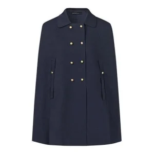 Poncho Manteau-Boutons Femme