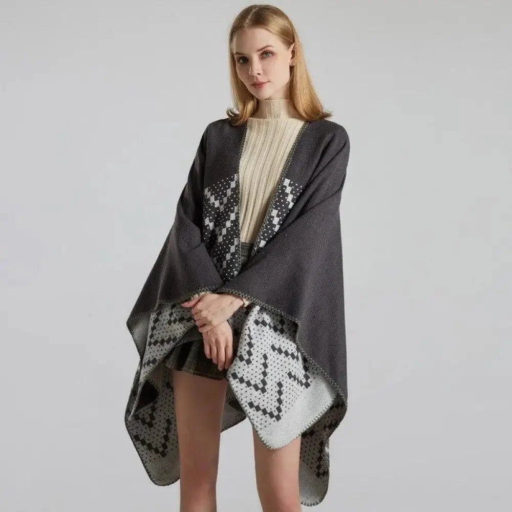 Poncho Femme Motif Cachemire – Image 7