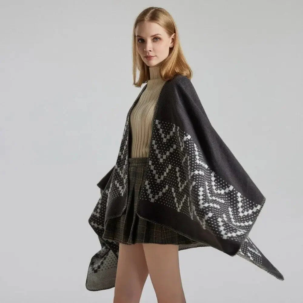 Poncho Femme Motif Cachemire – Image 8