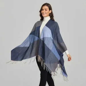 Poncho Femme Motif Triangle
