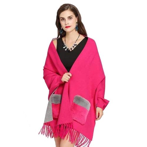 Poncho Poches-Fourrure Femme – Image 8