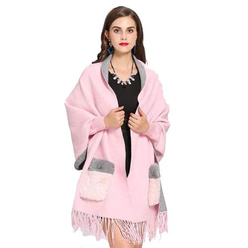 Poncho Poches-Fourrure Femme – Image 7