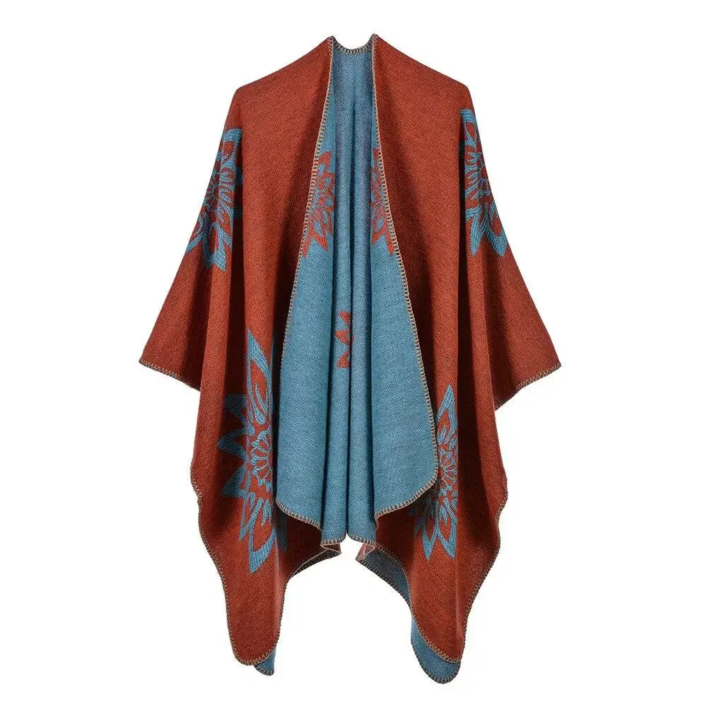 Poncho Femme Style Oranger – Image 6