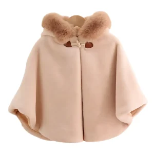 Poncho fille capuche