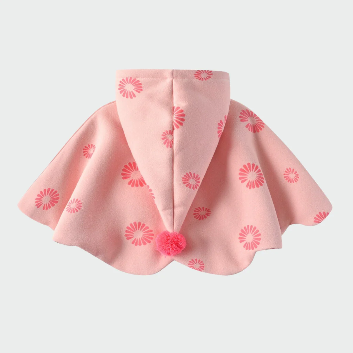 Poncho Fille Rose Capuche – Image 3