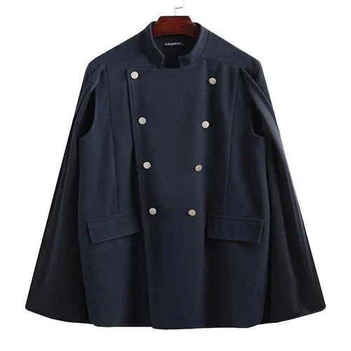 Poncho Boutons Homme Chic – Image 3