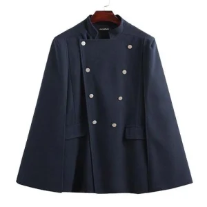 Poncho Boutons Homme Chic