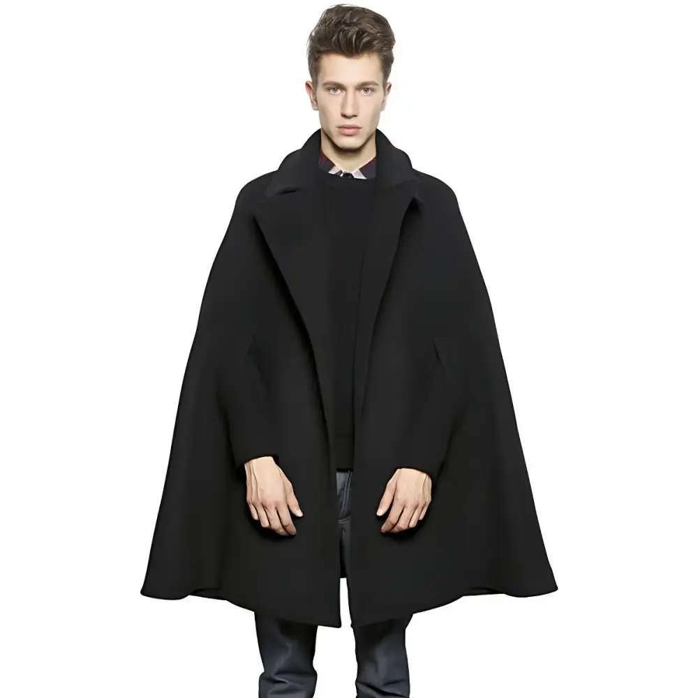 Poncho homme en laine