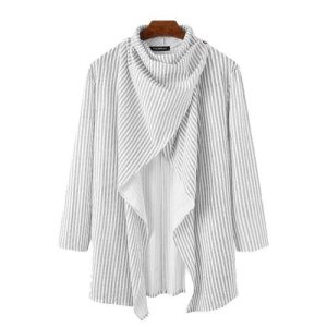 Poncho Marin-Rayures Homme