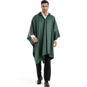 Poncho hommes capuche
