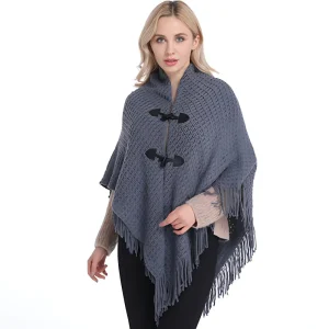 Poncho laine bio femme