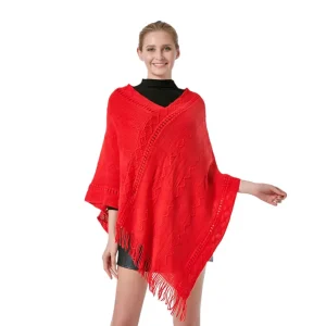 Poncho laine pour femme