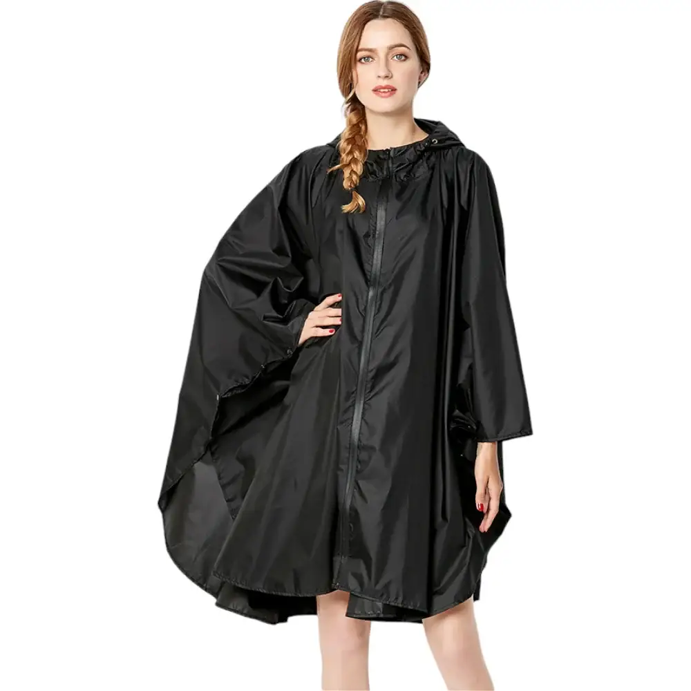 Poncho long à capuche pour femmes – Image 7
